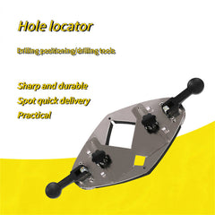 3-in-1 Drilling Locator Tool: Precision Guide Hole Jig, Tile Puncher & Wooden Tenon Locator - Durable Stainless Steel