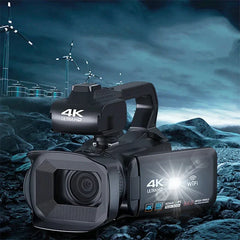 4K 64MP WiFi Camcorder with 18X Zoom, 4.0" Touch Screen & 2.4G Remote for Meetings, Conferences & Weddings - AF Function