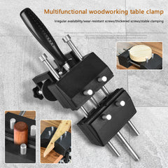 Versatile ABS Workbench Vise with V-Trough Clamp, 4 Columns, Elongated Base, 10-53mm Clamping Range, 85mm Jaw Width