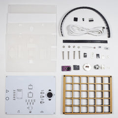 DIY Multi-function LED Cool Music Spectrum RGB Color Palette Clock Kit