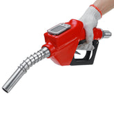 3 Gears LCD Display Gasoline Flow Meter Oil Delivery Guns 1" Nozzle Dispenser