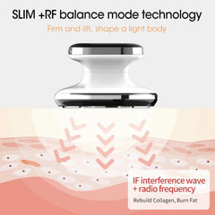 Handheld RF Beauty Slimming Device - EMS & RF Modes for Body Shaping, Skin Tightening, and Fat Burning at Home
