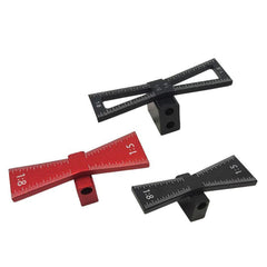 Aluminum Alloy Joint Marking Template for Woodworking - 1:5 & 1:8 Angles, Durable, Wear-Resistant, Black/Red Options