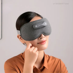 Graphene Heated Eye Mask - Full Shading Relaxing Sleep Aid, Light Gray, Travel-Friendly, 5V, 110g