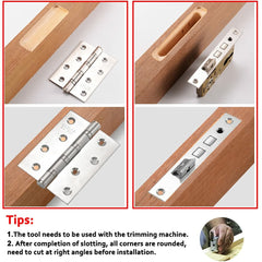 Multifunctional Wooden Door Slot Locator Kit - Aluminum Alloy, Quick Adjustment, Hinge & Lock Slotting Tool, 2.4" Clamping