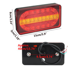 2PCS 12V 24LED Rear Tail Light Turn Signal Running Brake Lamp for Van Trailer Truck