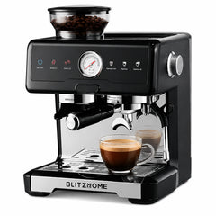 20-Bar 2200W Espresso Machine, Conical Burr Grinder, Dual Boiler & Pump, PID/NTC, Hot & Cold Brew, 58mm Portafilter & Steam Wand