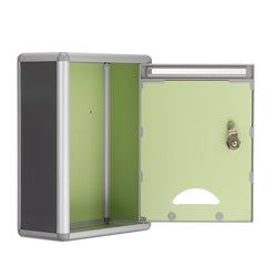 Aluminum Mail Letter Post Storage Box Outdoor Lockable Mailbox Wall Mounted