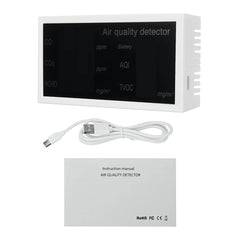 CO CO2 HCHO TVOC AQI Tester LED Digital Air Quality Monitor Indoor Outdoor Gas Analyzer