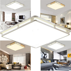 24W 1000LM Modern Square Acrylic LED Ceiling Lights Flush Mount Light Fixture for Bedroom 110V-220V