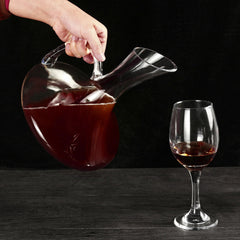 1700ML Crystal Glass Decanter and 4 Cups Elegant Pourer Carafe Lead-Free Gift Table Aerator Carafe