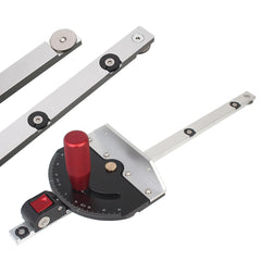 Aluminum & Plastic Table Saw Miter Gauge, Adjustable -60° to +60°, Fits 30mm/45mm T-track, Includes 1 Gauge