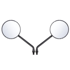 Diameter 85mm Retro Round Rearview Motorcycle Mirrors Long/Short Handle