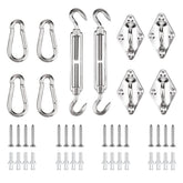 42PCS Awning Accessories Sunshade Sail Stainless Steel Hardware Kit Easy to Install