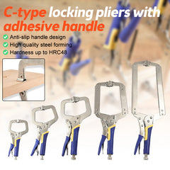 Durable Adjustable C-Clamp Set, 6-18 inches, High Carbon Steel, Comfortable Handle, Versatile for Various Applications