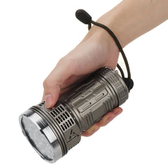18x 21000LM 871M 190000CD Anduril UI Power Bank Flashlight High Performance LED Torch Super Bright Strong Spotlight