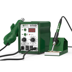 2 in 1 110V/220V Digital Display Lead-free Hot Air Gun Soldering Rework Station with 3 Nozzles