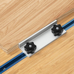 T-Track Long Stop Kit for Woodworking - Durable Aluminum Alloy, Fits CNC, Router Tables, Table Saws, Drill Presses