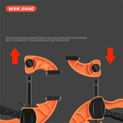 6-Inch Ratcheting F Clamp with Nylon Jaws, 160mm Clamping Capacity, Strong & Lightweight, 1 or 2 PCS Options