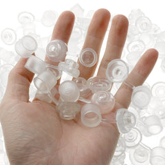 100Pcs 3" 75mm Corruhated Roofing Plastic Screw Cover Clear Strap Caps