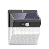 136LED Solar Light Motion Sensor Four-sided Lighting IP65 Waterproof 3 Lighting Modes lamp Gates Courtyard Park Garden Wall lamp