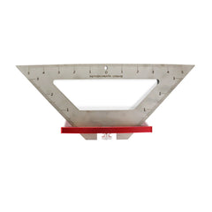 Durable Stainless Steel & Aluminum Triangle Ruler, 0-140MM, Metric/Imperial, Lightweight, Blue/Red