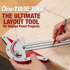 Woodworking Edge Ruler & Protractor - Dual Function, Ambidextrous, Twistable, 10/15/20 Inch Options for Accurate Measurements