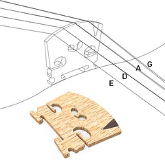 1PC Master AA Grade Snow Flake Like Maple Violin Bridge With E Ebony Inlay Fit For 4/4 Size Violin