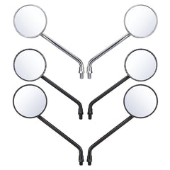 Diameter 85mm Retro Round Rearview Motorcycle Mirrors Long/Short Handle