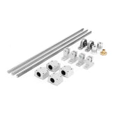 15pcs 600mm Optical Axis Guide Bearing Housings Linear Rail Shaft Support Set