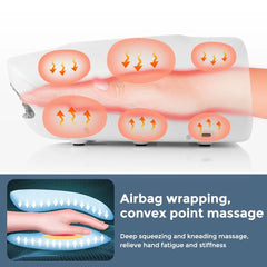 Air Compression Palm Acupoint Massager - 3 Modes, 5 Intensities, Hot Compress, Touch Screen, Hand Spa Relaxation Device