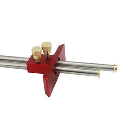 Durable Metal Woodworking Marking Gauge, 200mm, Red, Clear Scale, Dual Calibration, Portable & Accurate Measurement Tool