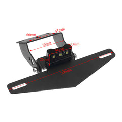 Motorcycle Rear License Plate Tail Frame Holder Bracket with LED Light for 125 250 390 200 2013-2019