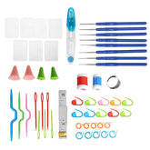 47PCS Weaving Tools Knitting Tool Kit Crochet Needle Hook With Box Sewing Sets