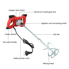 Cement Mixer Concrete Grout Painting Hand Power Mixer 6 Speed