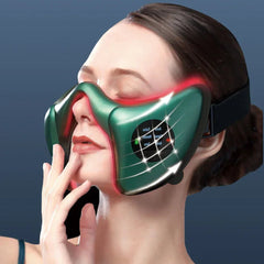 Electric Face-Lifting Device with 12 Gears, RF & EMS Massage, Anti-Aging, 110V-220V, Includes Remote & Accessories