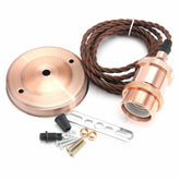110V-220V 600W Vintage Lamp Holder Ceiling Canopy and Copper Socket with 2M Wire