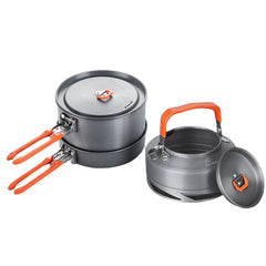 Camping Cookware Utensils Dishes Camp Cooking Set Hiking Heat Exchanger Pot Kettle Outdoor Tourism Tableware