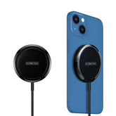 Wireless Charger W1, Type-C, 5W-15W Output, ABS & Zinc Alloy, Compact Design, 1.2M Cable, Compatible with Qi Devices