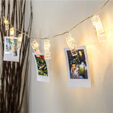 1/2/3M 10/20LED Photo Clip String Light Photo Clips Waterproof for Christmas Wedding Dorm Bedroom Decor