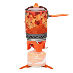 Outdoor Gas Stove Burner Tourist Portable Cooking System With Heat Exchanger Pot Camping Hiking Gas Cooker