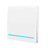 White 433Mhz Smart Push 1Gang Wireless Switch Light + 1 RF Remote Control