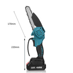 6Inch 88VF Portable Electric Pruning Chain Saw Rechargeable Small Woodworking Chainsaw
