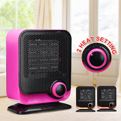 220V 1500W Low-Noise Electric Fan Heater with Adjustable Temperature - 3 Colors Available