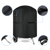 Nylon Oxford BBQ Grill Cover Waterproof Anti-UV Easy to Clean Round Grill Cover