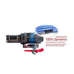 4500lbs 12V Electric Winch Pulling Capacity for Dyneema Rope Wireless Remote Control Rotatable Clutch High Torque Permanent Magnet Motor Heavy Duty Winch for ATV UTV Small Trailers