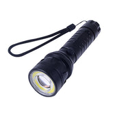 4Modes Body Switch Zoomable LED Flashlight 18650/AAA