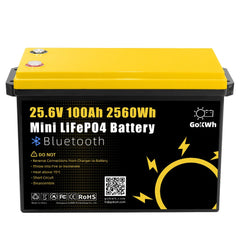 24V 100Ah LCD Energy Storage Box 2560Wh Solar Lithium Ion LiFePO4(LFP) Battery for RV Boat Home Energy Storage