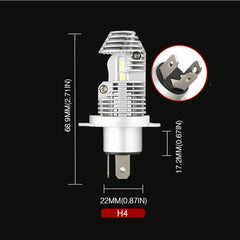 2PCS H4 12V 40W 8000LM 6000K LED Headlight Motorcycle Lamp Car Bulbs Hi lo Lamp Fog Light