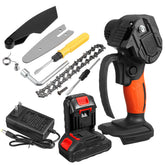 88VF 4/6 Inch Cordless Electric Chain Saw Kit One-Hand Saw Mini Portable Woodworking Wood Cutter